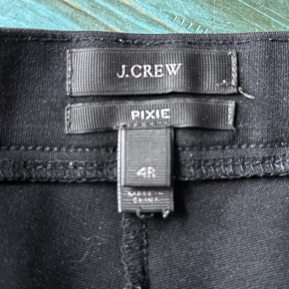 J Crew Pixie Skinny Pants Black Ponte Pants Size 4 - Picture 6 of 9